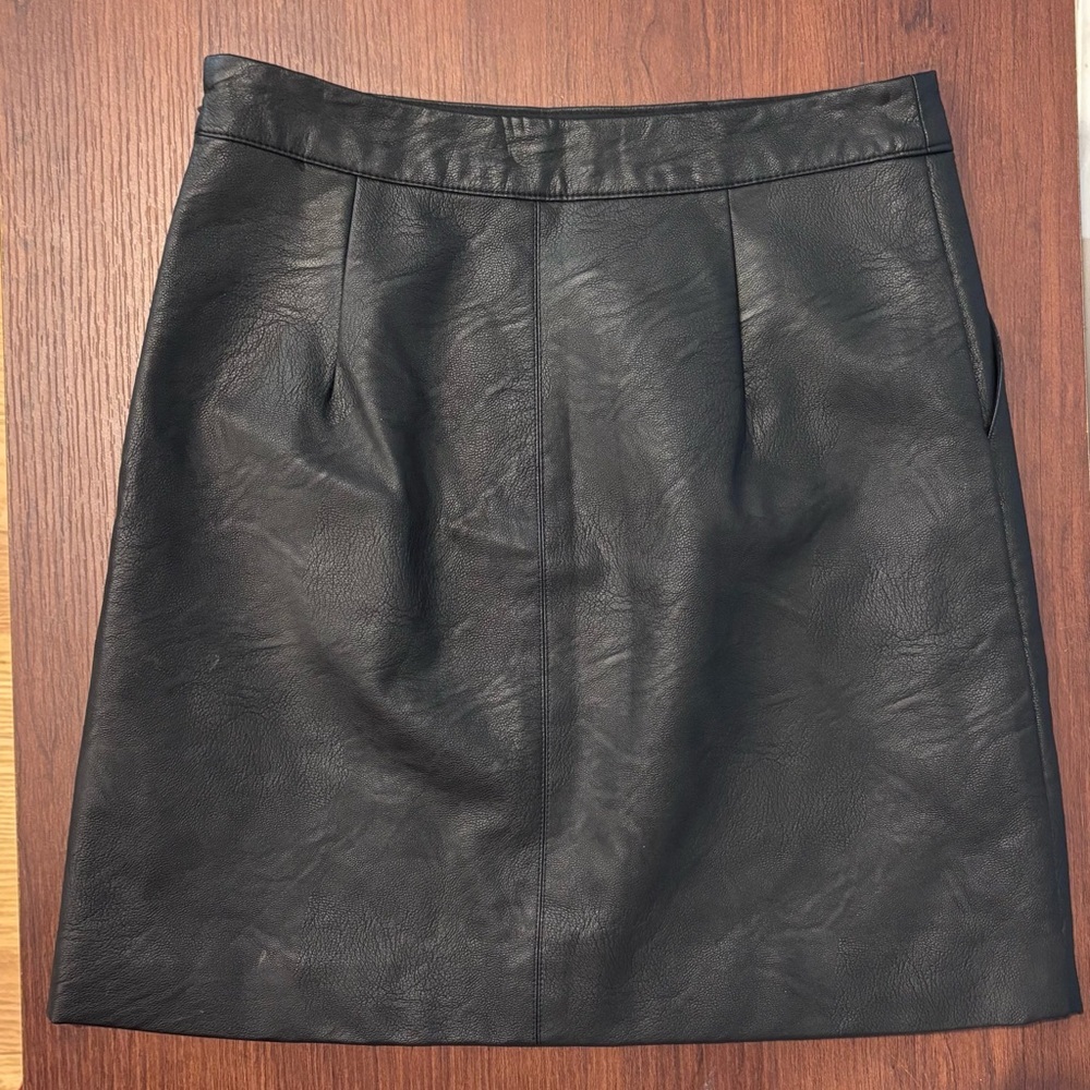 Top Shop Women's Faux Leather Mini Skirt‎ Festival Size 2